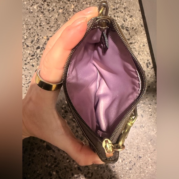 Coach Black and Tan Animal Print Wristlet - Picture 8 of 9